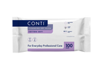 Vernacare Conti® So Soft Cleansing Dry Wipes, large pack of 100 wipes, soft disposable dry wipes for gentle skin cleansing.
