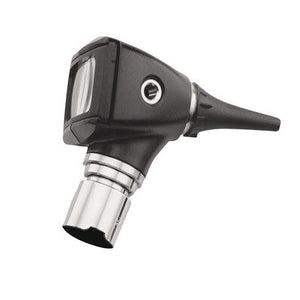 Welch Allyn 3.5V diagnostic otoscope head with specula and LED bulb, used for ear examination and inspection.