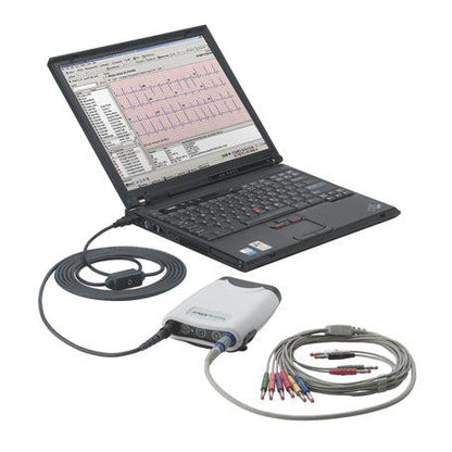 Welch Allyn Cardioperfect AM12 ECG System interpretive display with control panel and ECG cables for cardiac monitoring.