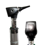 Welch Allyn diagnostic set with otoscope and ophthalmoscope, including handle, displayed on a white background.
