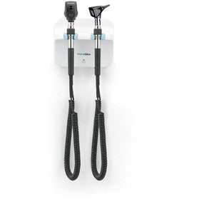 Welch Allyn LED GS777 Elite wall unit with coaxial ophthalmoscope and diagnostic otoscope for eye and ear examinations.