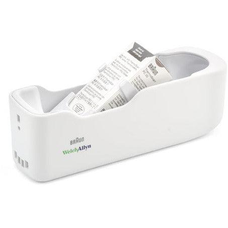 Welch Allyn Thermoscan Pro 6000 thermometer with cradle, digital forehead thermometer with display and charging base