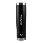 Welch Allyn 3.5V lithium-ion rechargeable battery with compact design and positive and negative terminals visible.