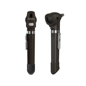 Welch Allyn Pocket LED Diagnostic Set in Blackberry color, includes otoscope and ophthalmoscope with LED illumination.