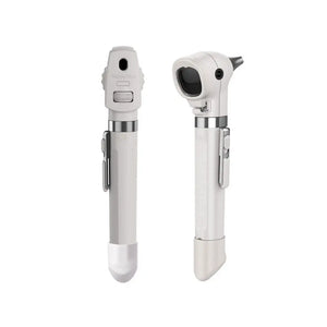 Welch Allyn Pocket PLUS LED Diagnostic Set with snowberry-colored handle, including ophthalmoscope and otoscope components.