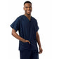Lightweight unisex scrub trousers from Work In Style in navy, featuring a relaxed fit and multiple pockets for medical professionals.