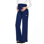 Flexible maternity trousers by Work In Style, featuring comfortable stretch fabric and adjustable waist for pregnant women.