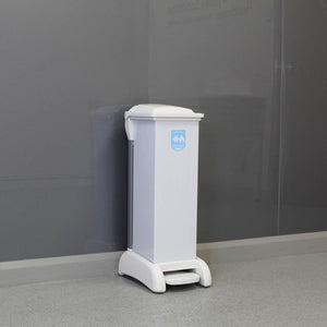 Wybone 28 Litre Capsule II all plastic sackholder with secure lid and sturdy construction for waste disposal and recycling.