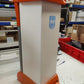 Orange lid and base 28-litre hybrid sackholder by Wybone with a sturdy metal frame and plastic body for waste collection.